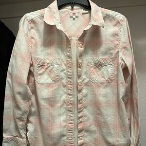 Levi's Light Pink Plaid Shirt